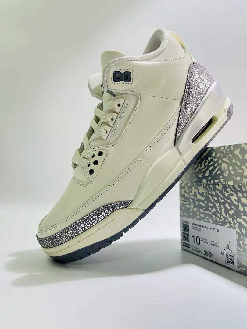 Nike Air Jordan 3 Retro Craft Ivory Cement Grey Sneakers FJ9479-100