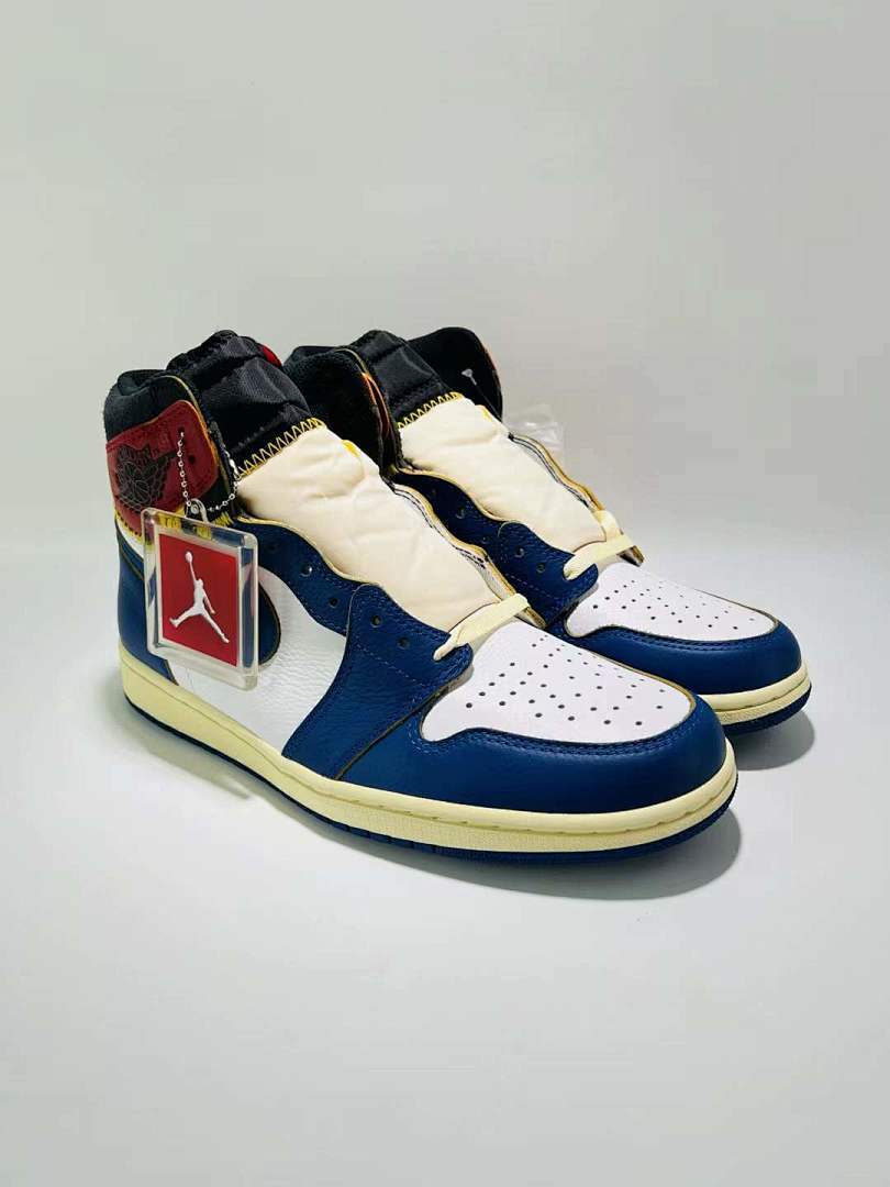 Union x Air Jordan 1 Retro High OG Storm Blue Sneakers (BV1300-146) Men's Limited Edition Collaboration