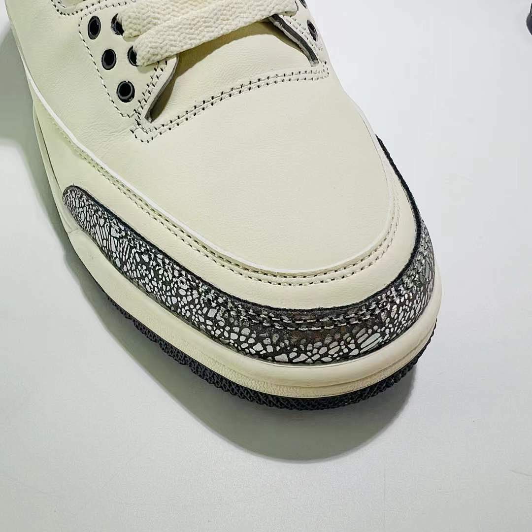Nike Air Jordan 3 Retro Off-White Metallic Sail Chrome Sneakers DX6665-100