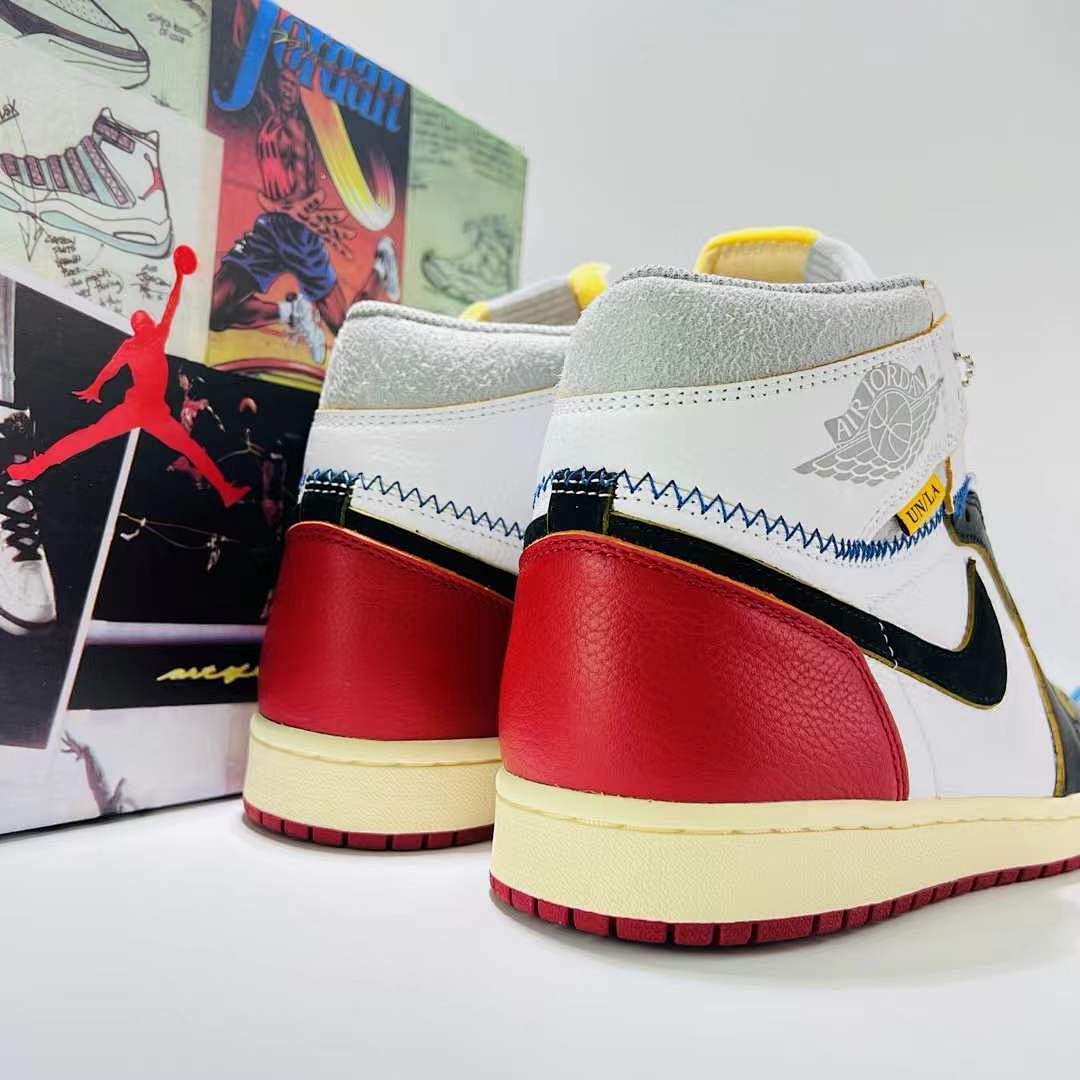 Union x Air Jordan 1 Retro High OG 'Black Toe' BV1300-106 Men's Nike Sneakers