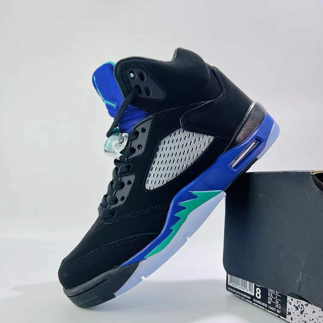 Air Jordan 5 Retro 'Aqua' Black Aquatone Concord DV0562-006 Men's Sneakers