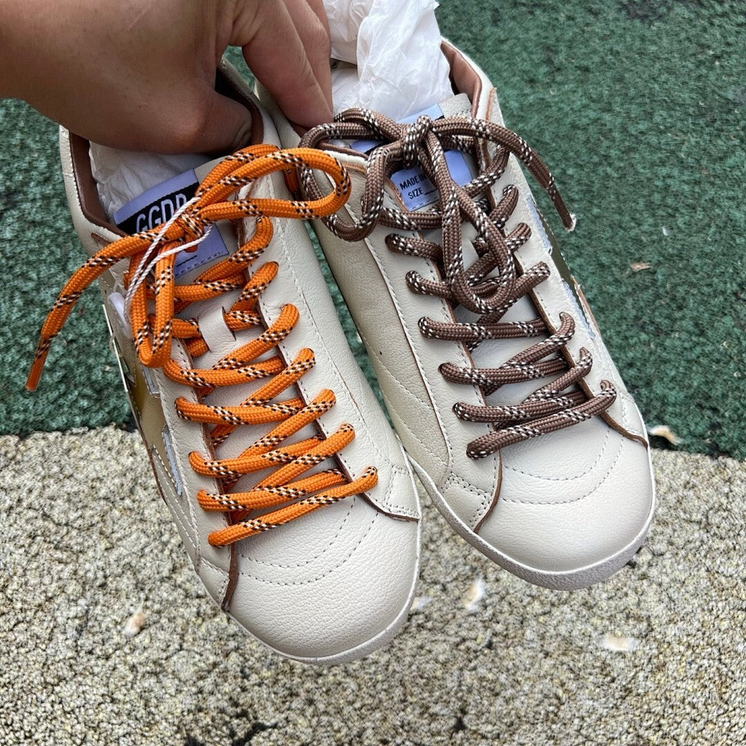 Golden Goose Stardan Sneakers Cream Leather Silver Star Brown Sole
