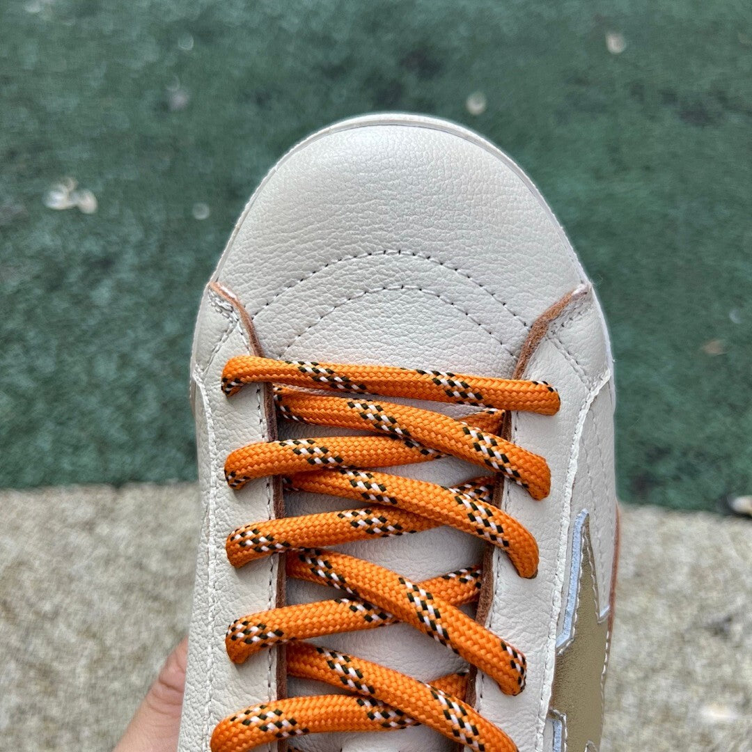 Golden Goose Stardan Sneakers Cream Leather Silver Star Brown Sole