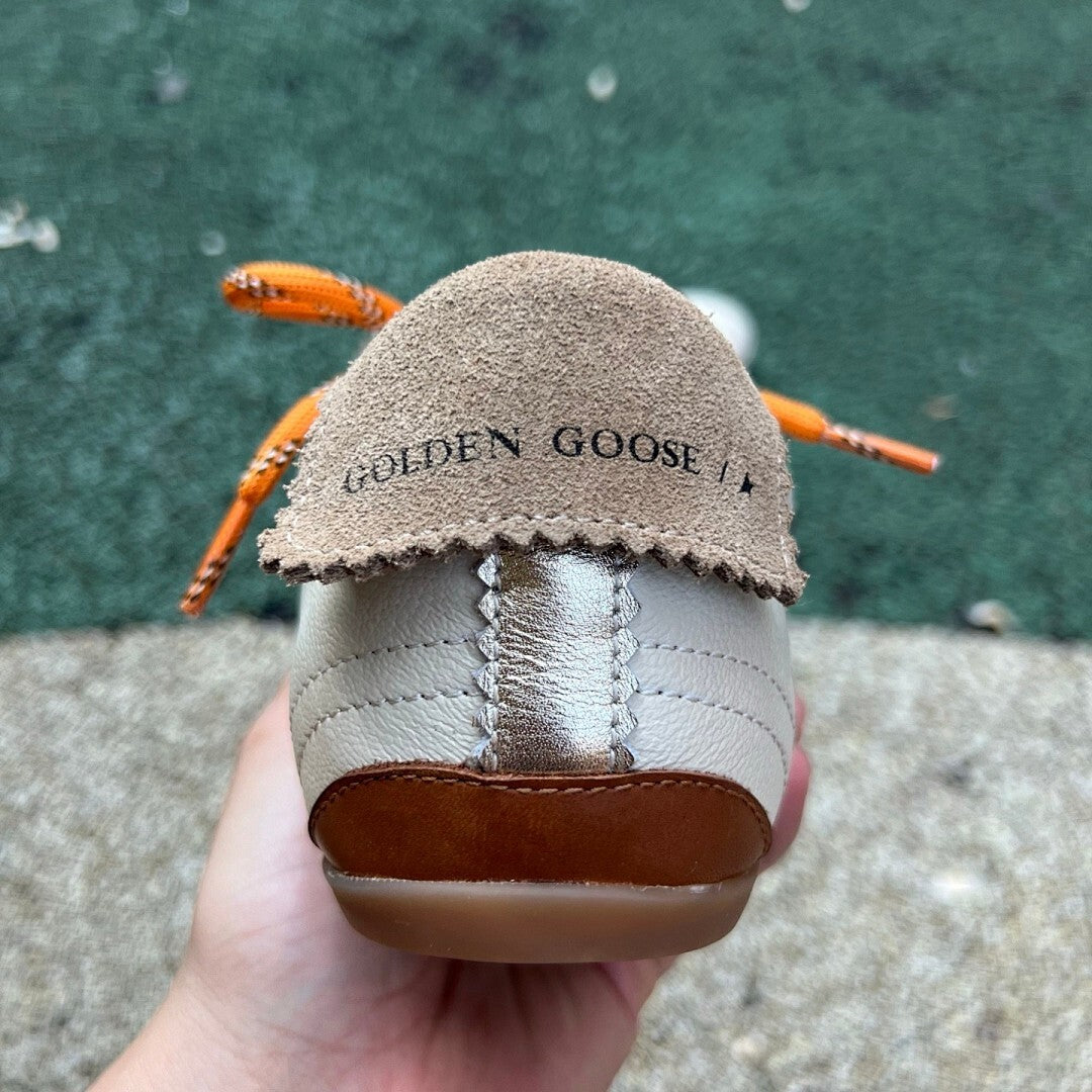 Golden Goose Stardan Sneakers Cream Leather Silver Star Brown Sole