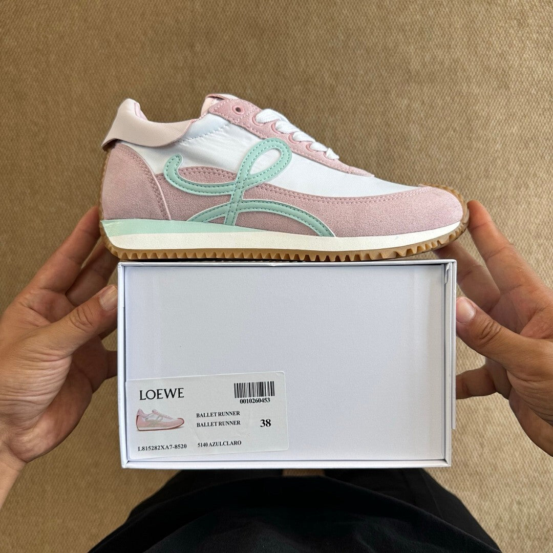 Loewe Flow Runner Sneakers Pink White Mint Green