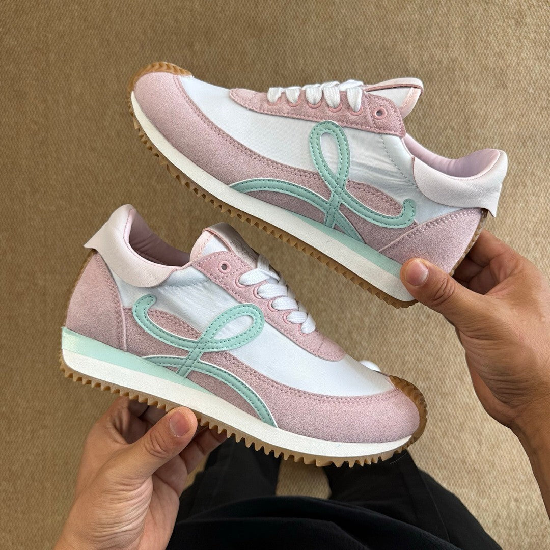 Loewe Flow Runner Sneakers Pink White Mint Green