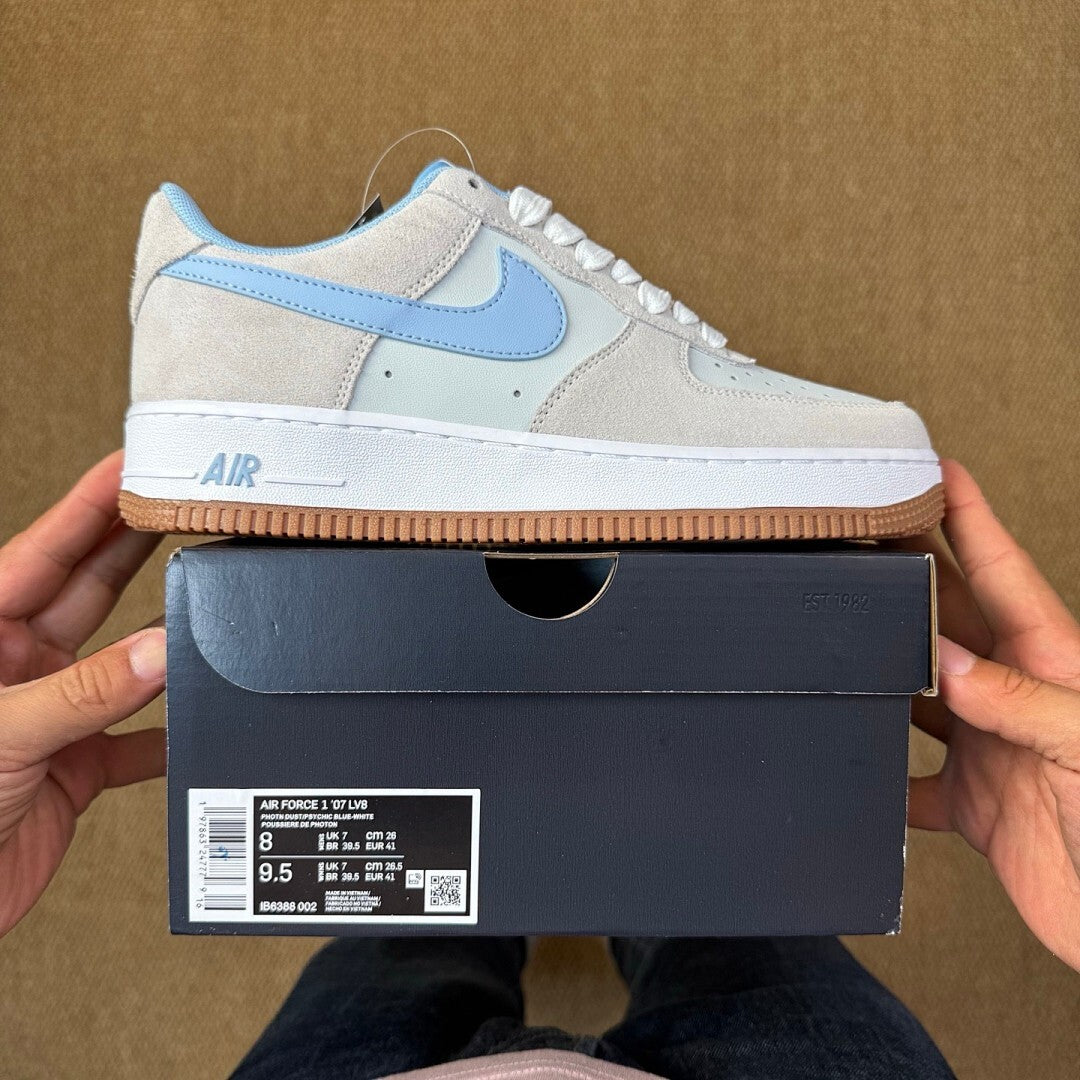 Nike Air Force 1 '07 LV8 Light Bone University Blue Gum Light Brown DX2650-001
