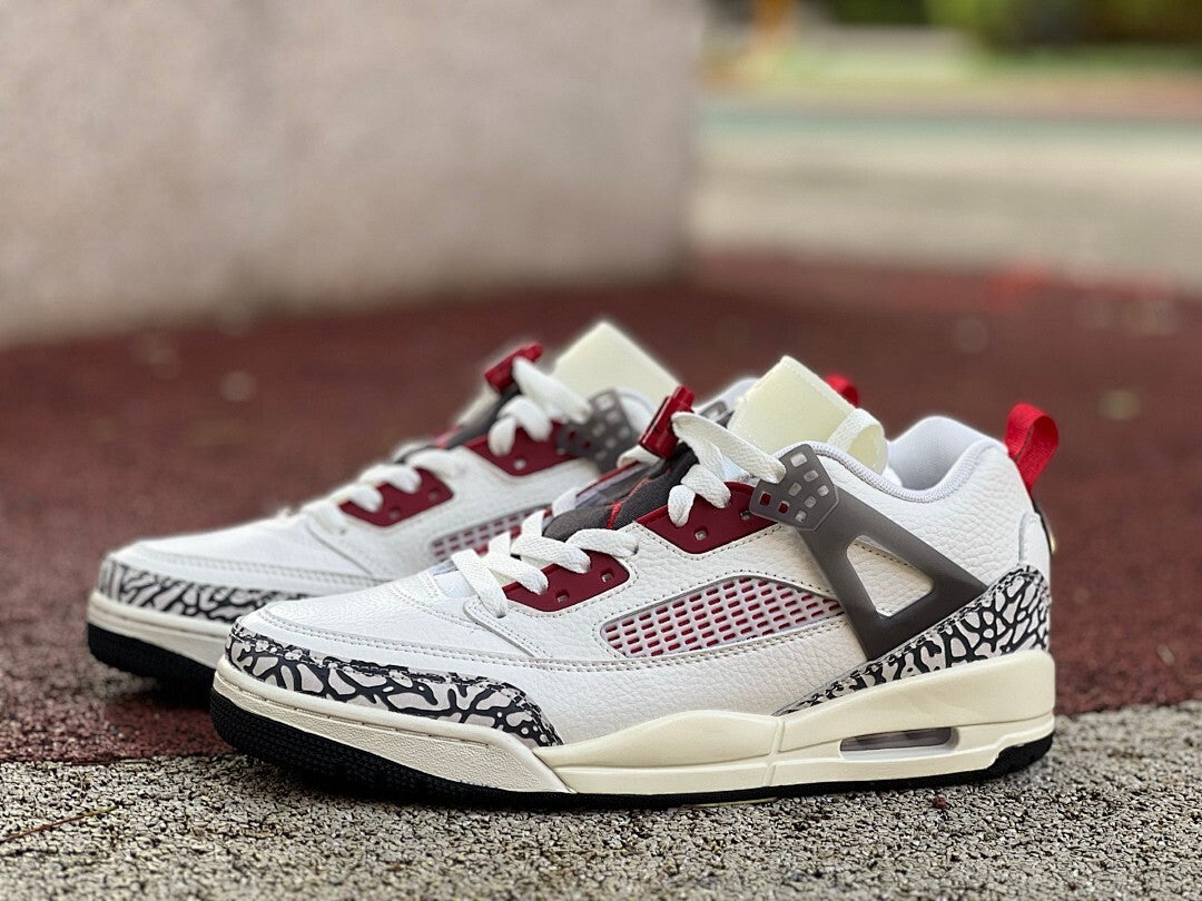 Jordan Spizike Low White True Red Cement Grey Sail