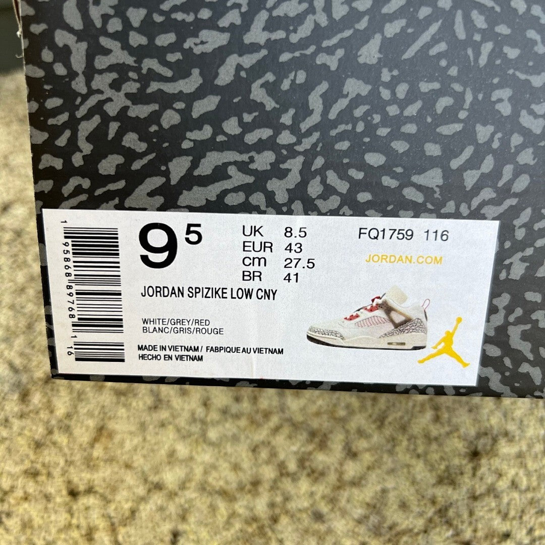 Jordan Spizike Low White True Red Cement Grey Sail