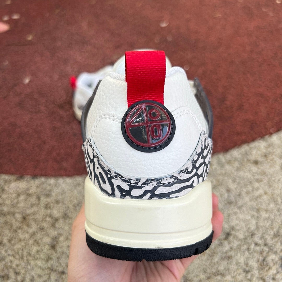 Jordan Spizike Low White True Red Cement Grey Sail