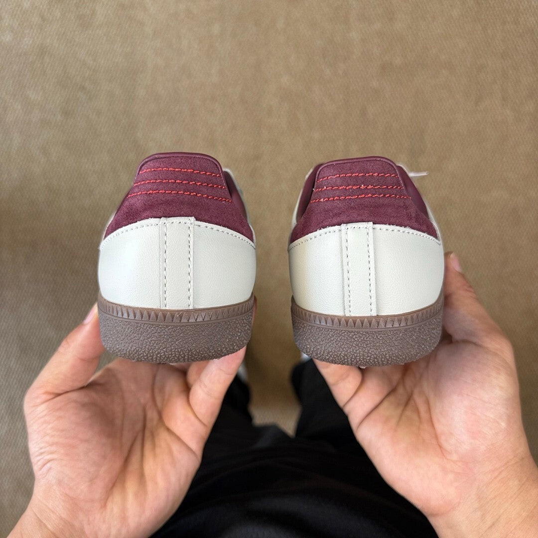 Adidas Samba OG Cloud White Collegiate Burgundy Gum B75807