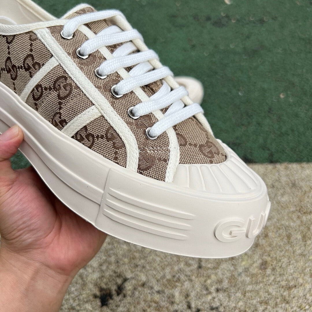 Gucci Women's Tennis 1977 Platform Sneaker GG Canvas 670460
