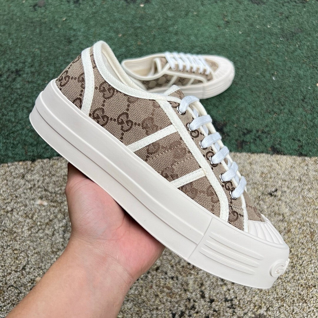 Gucci Women's Tennis 1977 Platform Sneaker GG Canvas 670460