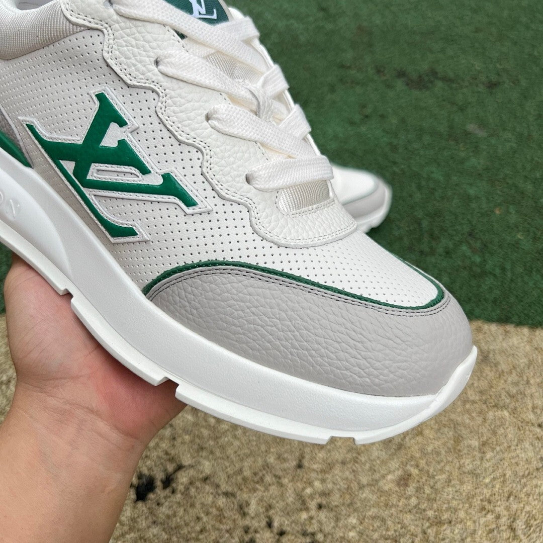 Louis Vuitton LV Trainer Sneaker White Green Grey