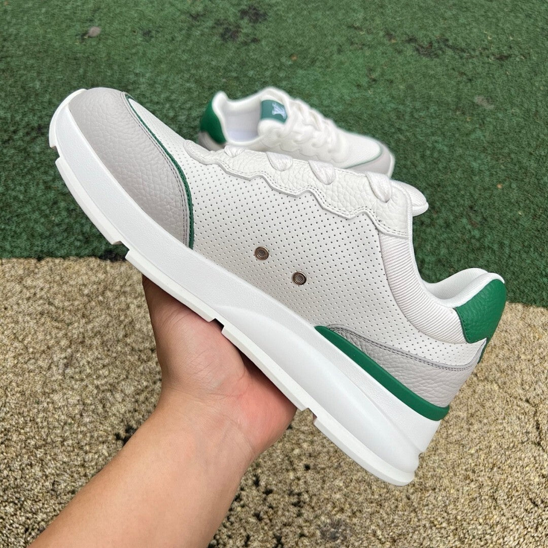 Louis Vuitton LV Trainer Sneaker White Green Grey