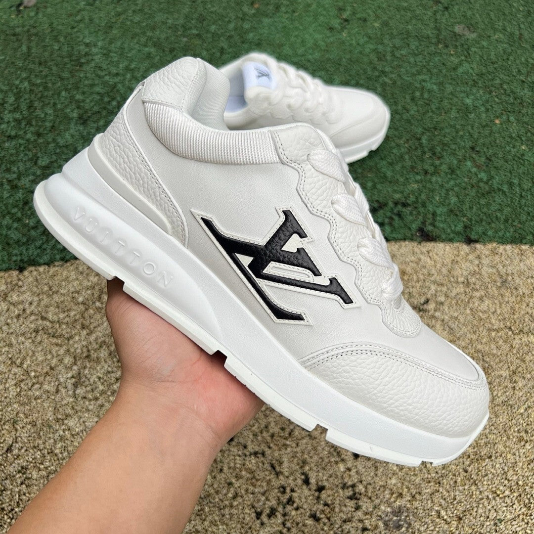 Louis Vuitton LV Runner Sneaker White Leather Black LV Monogram