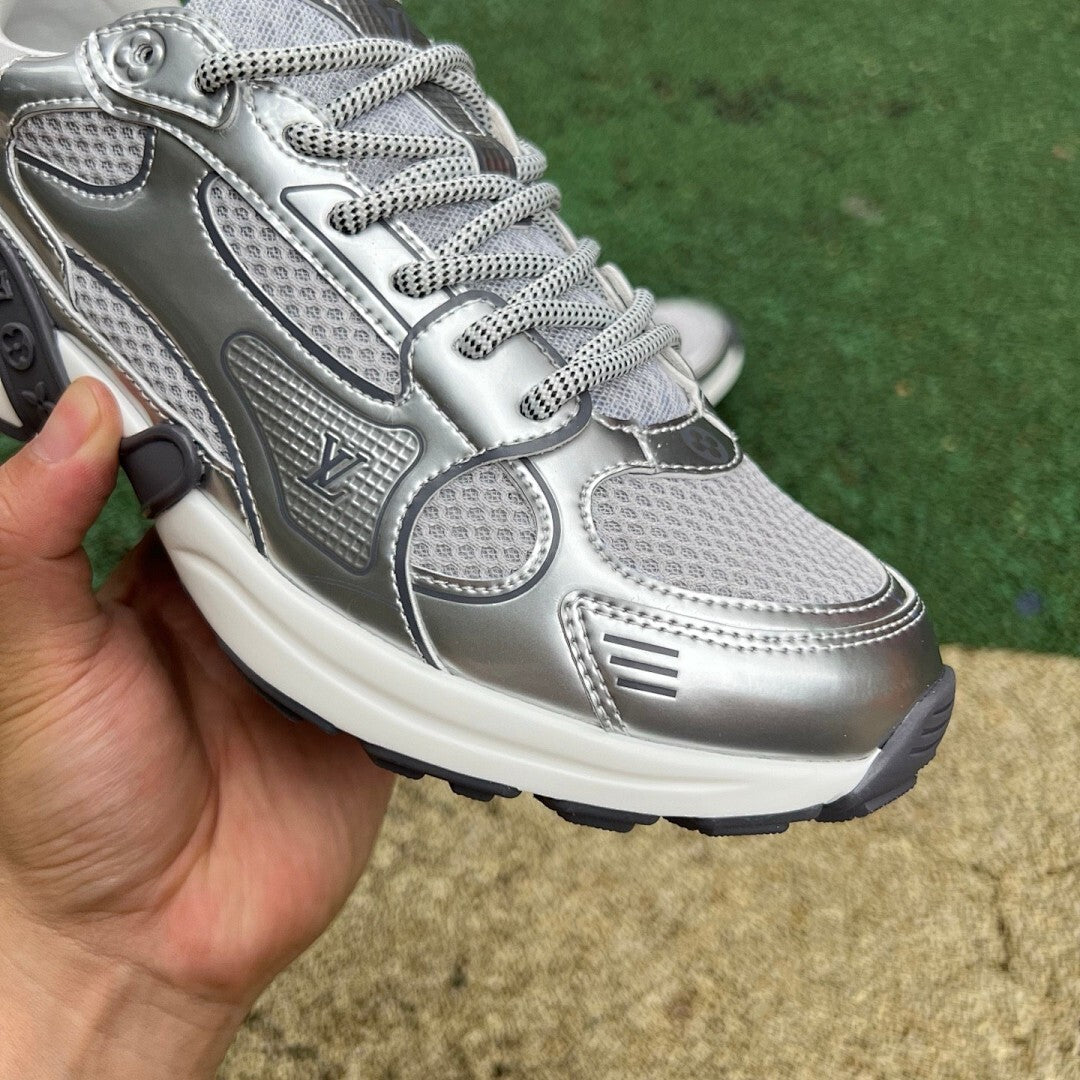 Louis Vuitton LV Run Away Pulse Trainer Metallic Silver 1ABCGM