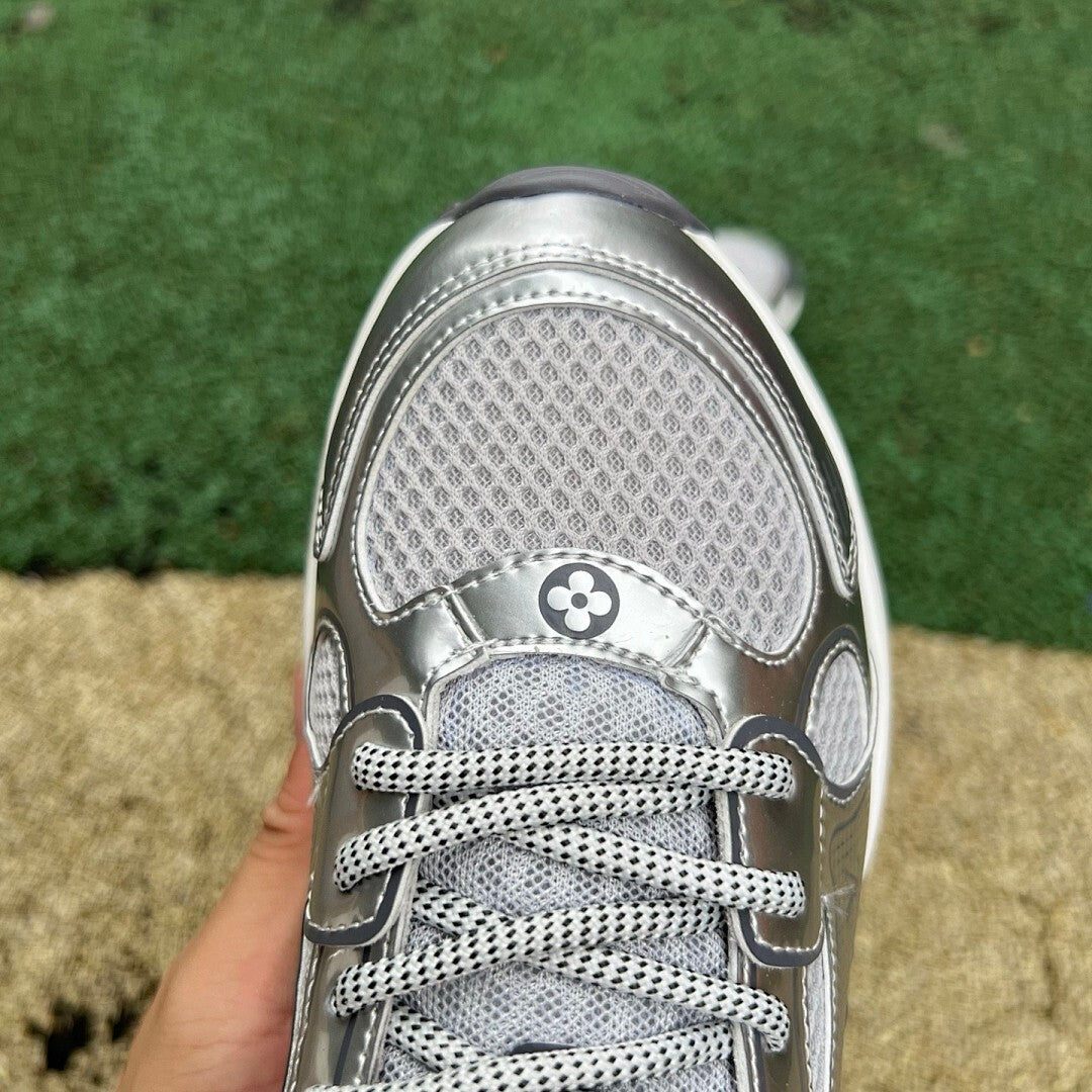 Louis Vuitton LV Run Away Pulse Trainer Metallic Silver 1ABCGM