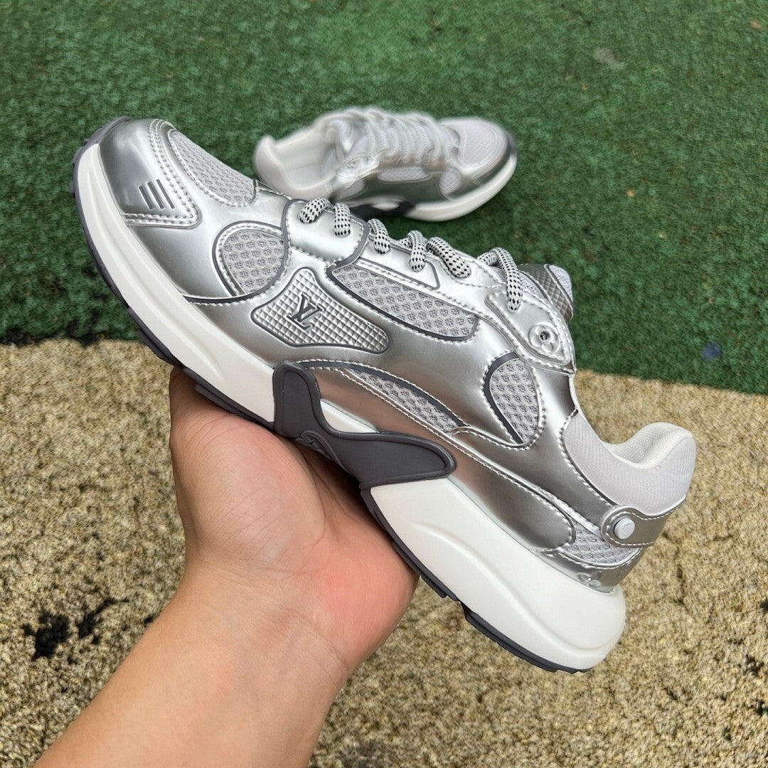 Louis Vuitton LV Run Away Pulse Trainer Metallic Silver 1ABCGM