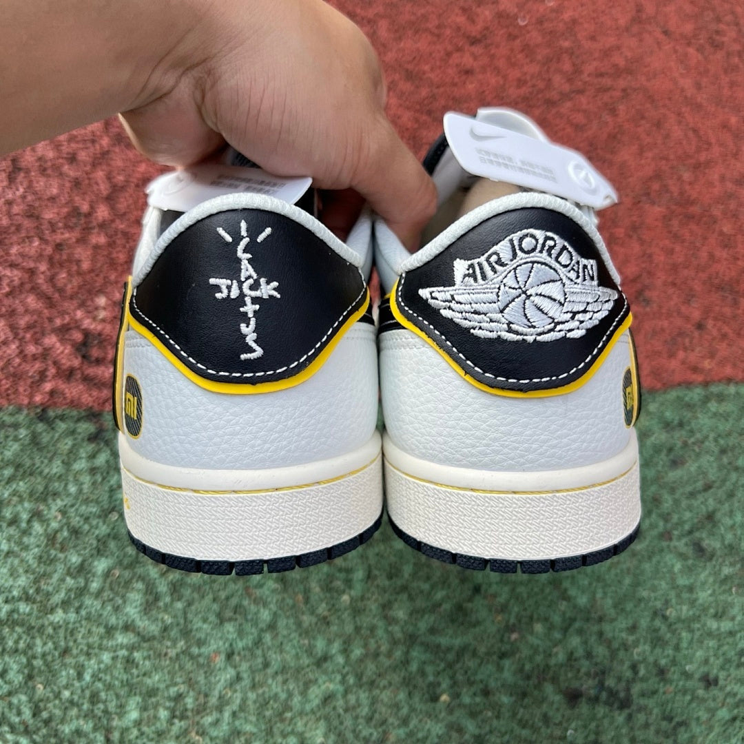 Nike Air Jordan 1 Low Xiaomi SU7 Custom Collaboration Sneakers Grey White Black Yellow