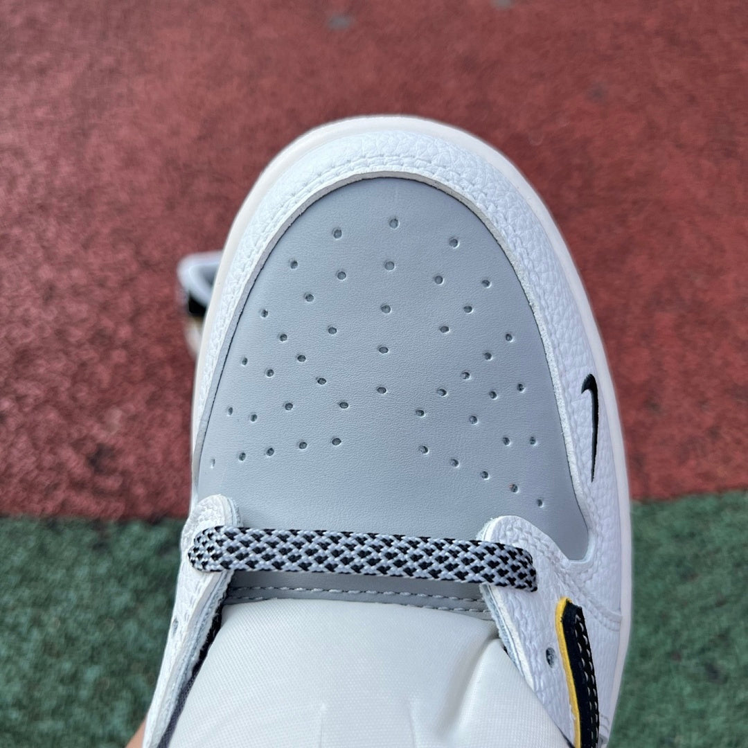 Nike Air Jordan 1 Low Xiaomi SU7 Custom Collaboration Sneakers Grey White Black Yellow