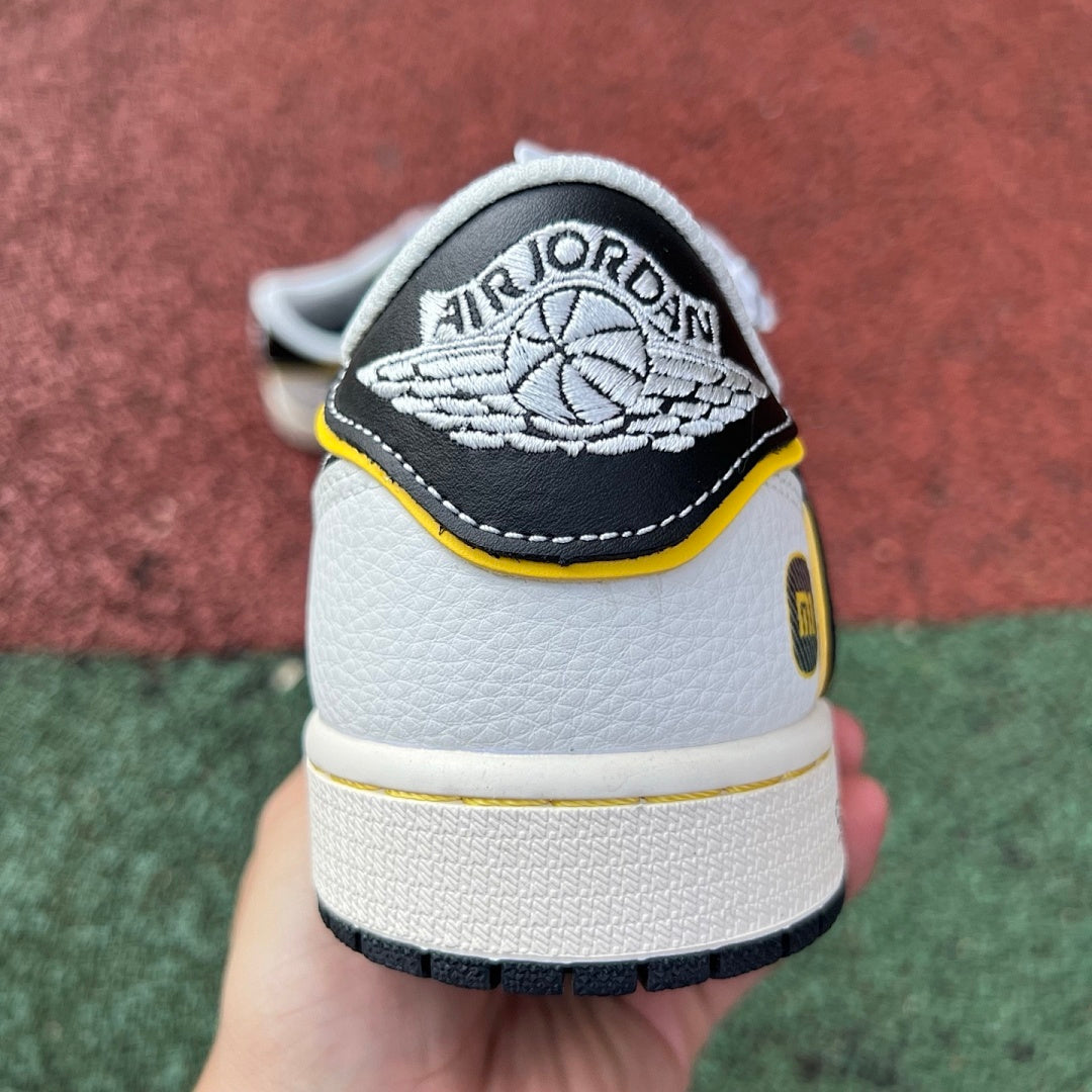Nike Air Jordan 1 Low Xiaomi SU7 Custom Collaboration Sneakers Grey White Black Yellow