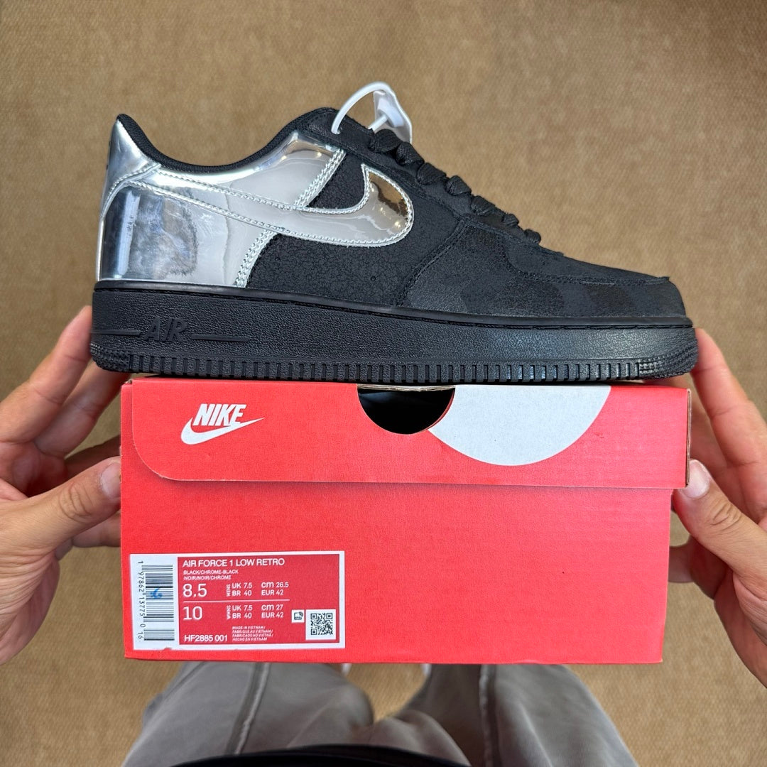 Nike Air Force 1 Low Black Metallic Silver CV1724-001