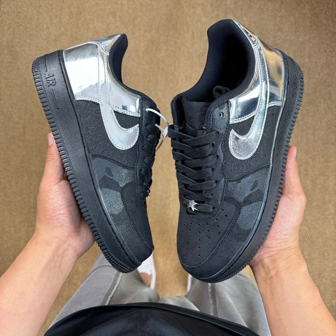 Nike Air Force 1 Low Black Metallic Silver CV1724-001