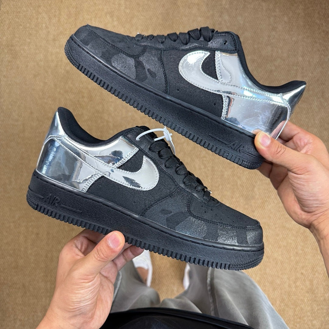 Nike Air Force 1 Low Black Metallic Silver CV1724-001