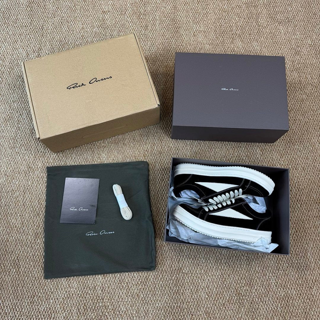 Rick Owens DRKSHDW Abstract Low Sneaker Black Milk