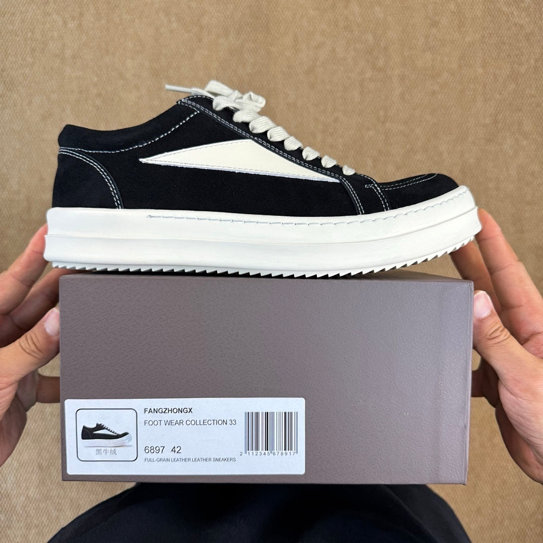 Rick Owens DRKSHDW Abstract Low Sneaker Black Milk