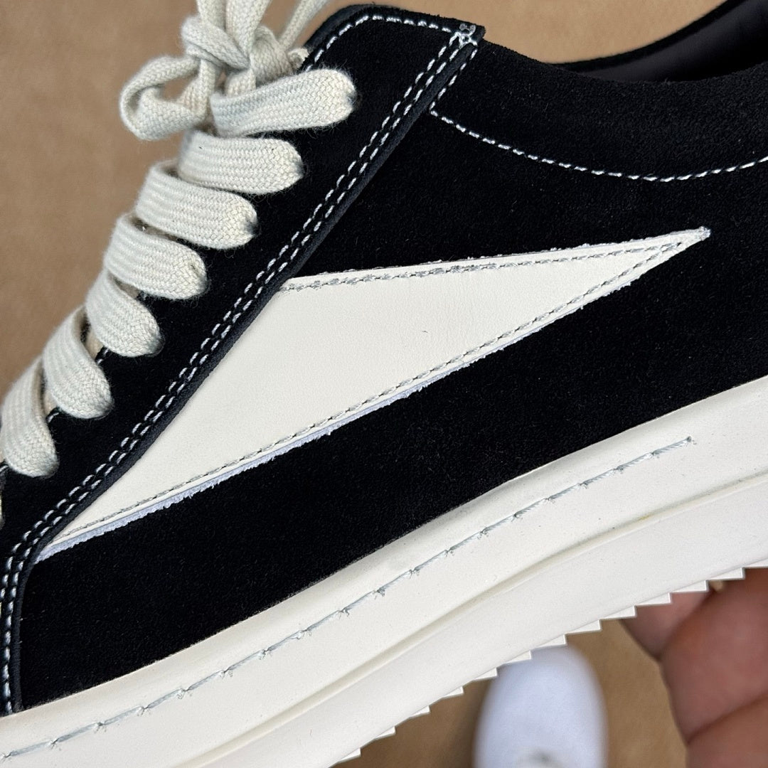 Rick Owens DRKSHDW Abstract Low Sneaker Black Milk