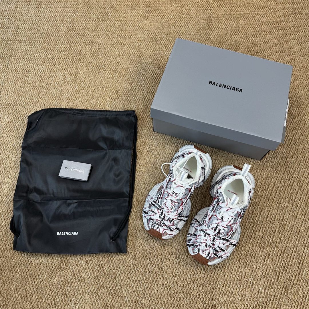 Balenciaga 3XL Sneaker White Red 734734 W3XL6 9110