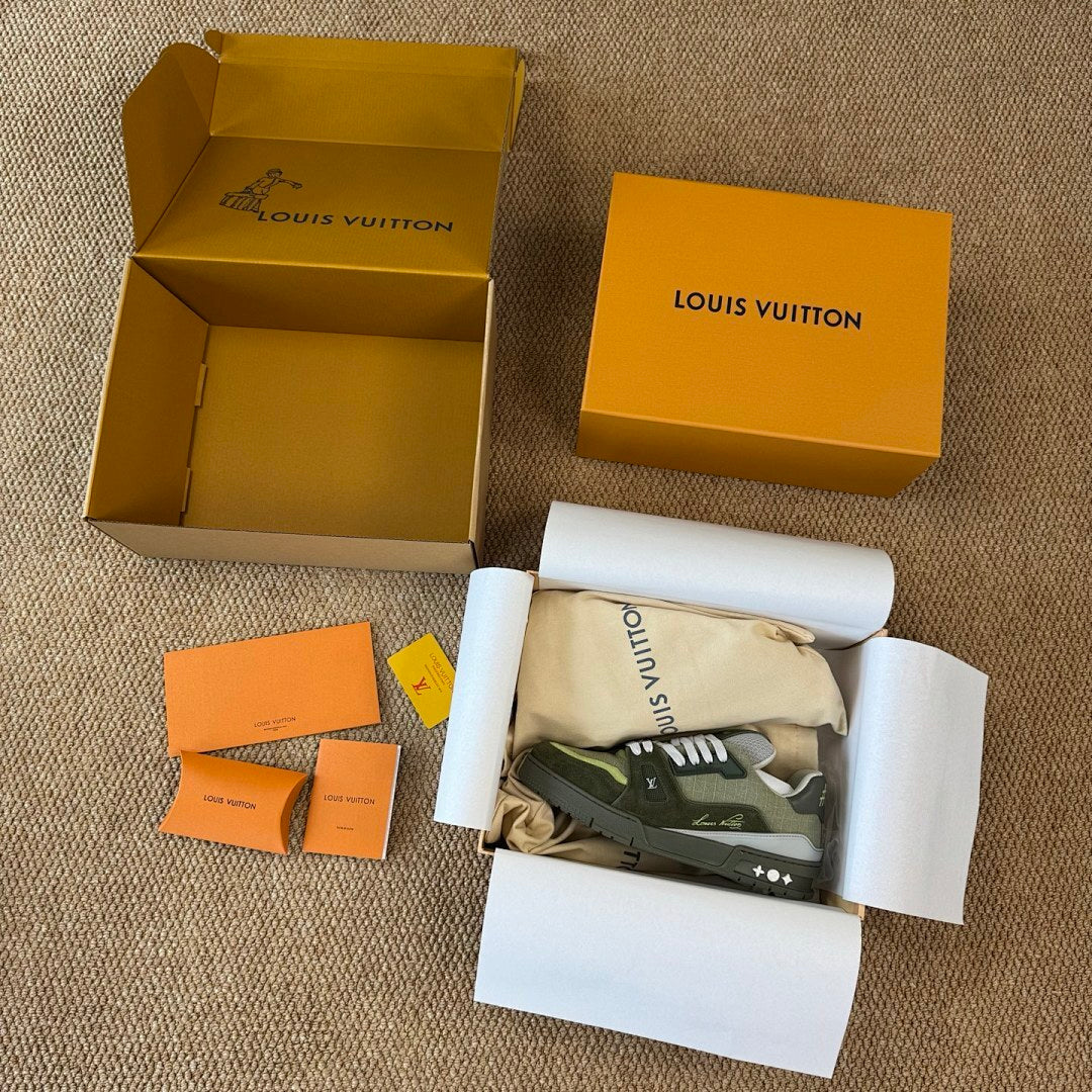 Louis Vuitton LV Trainer Sneaker Khaki Green 1A9Z6L