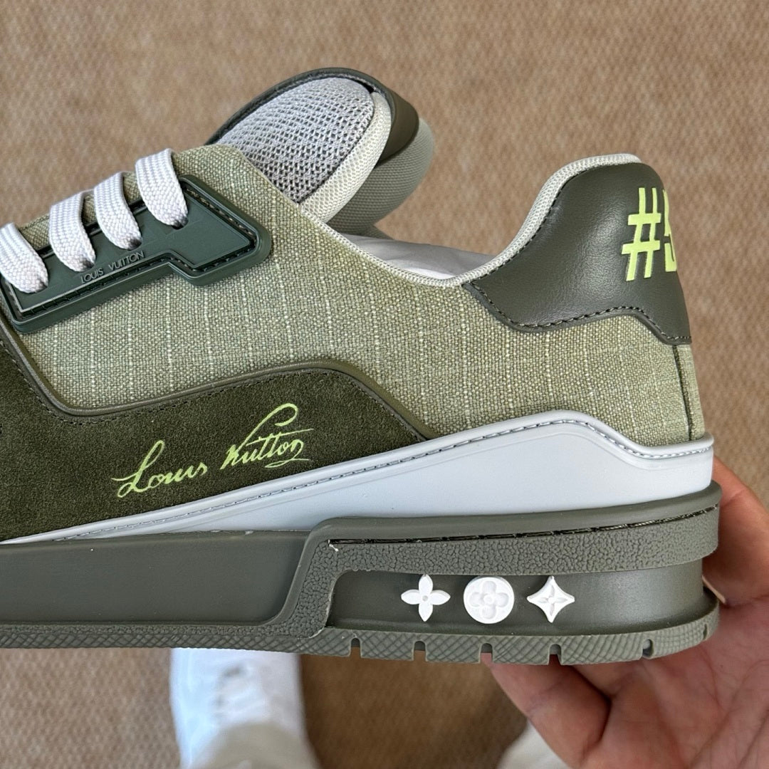 Louis Vuitton LV Trainer Sneaker Khaki Green 1A9Z6L
