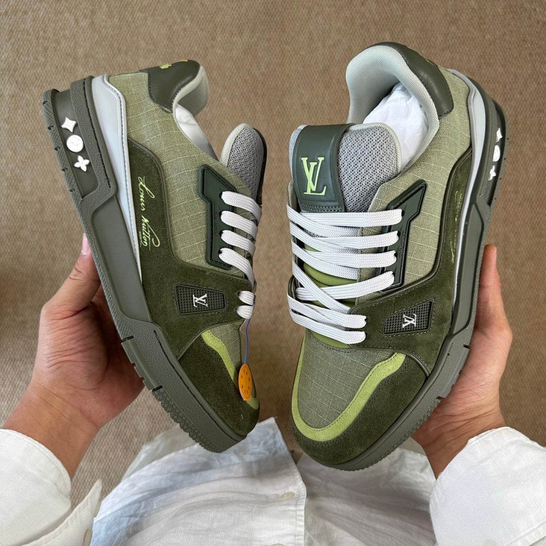 Louis Vuitton LV Trainer Sneaker Khaki Green 1A9Z6L