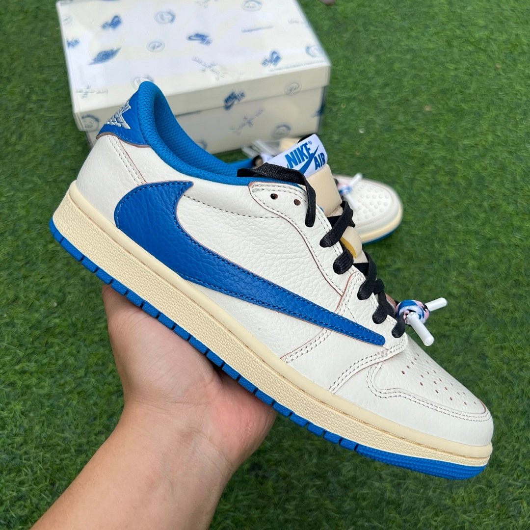 Travis Scott x fragment design x Air Jordan 1 Low OG Military Blue DM7866-140