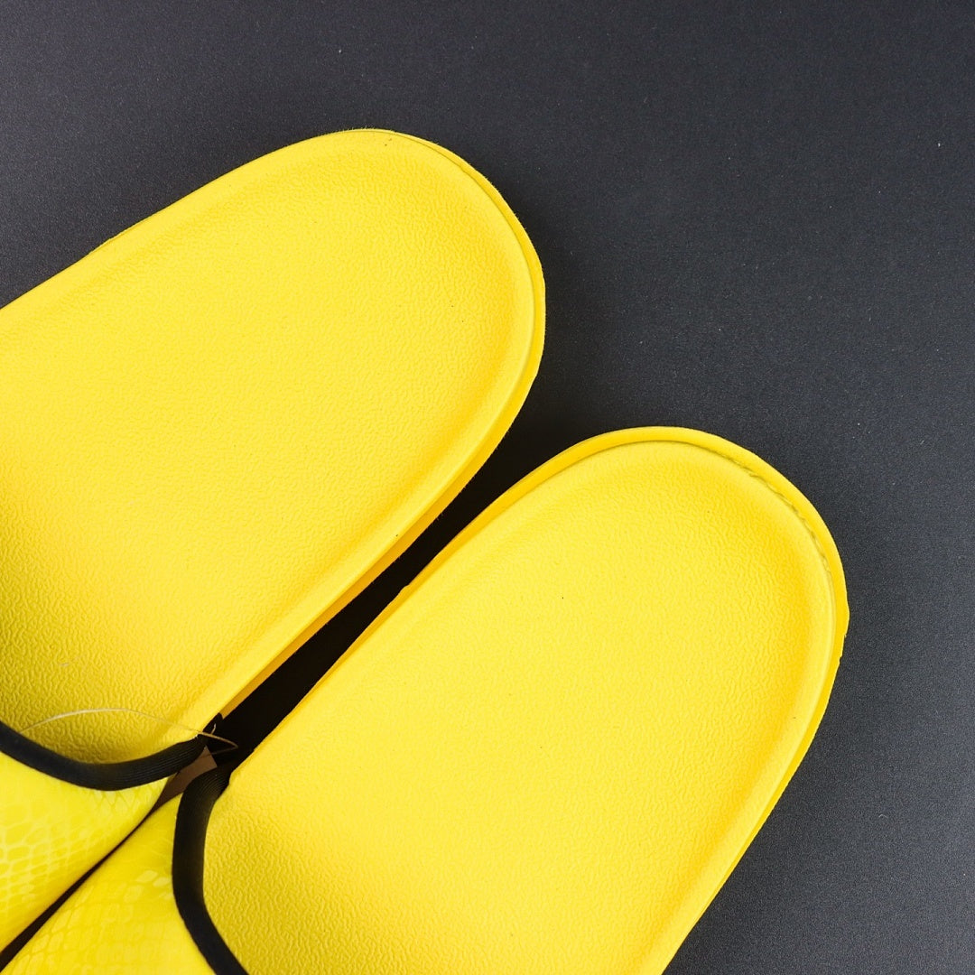 Nike Yellow Alligator Print Slide Sandals