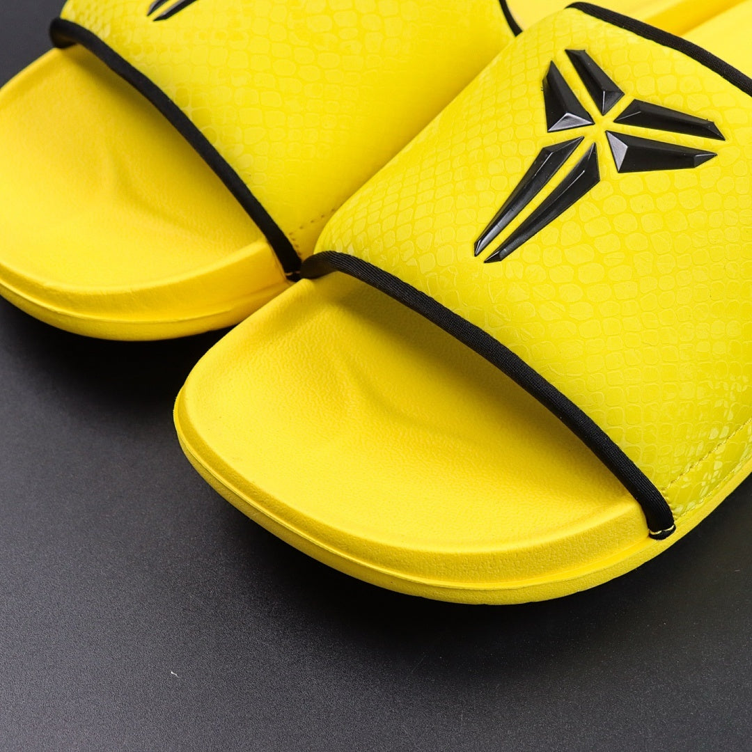 Nike Yellow Alligator Print Slide Sandals