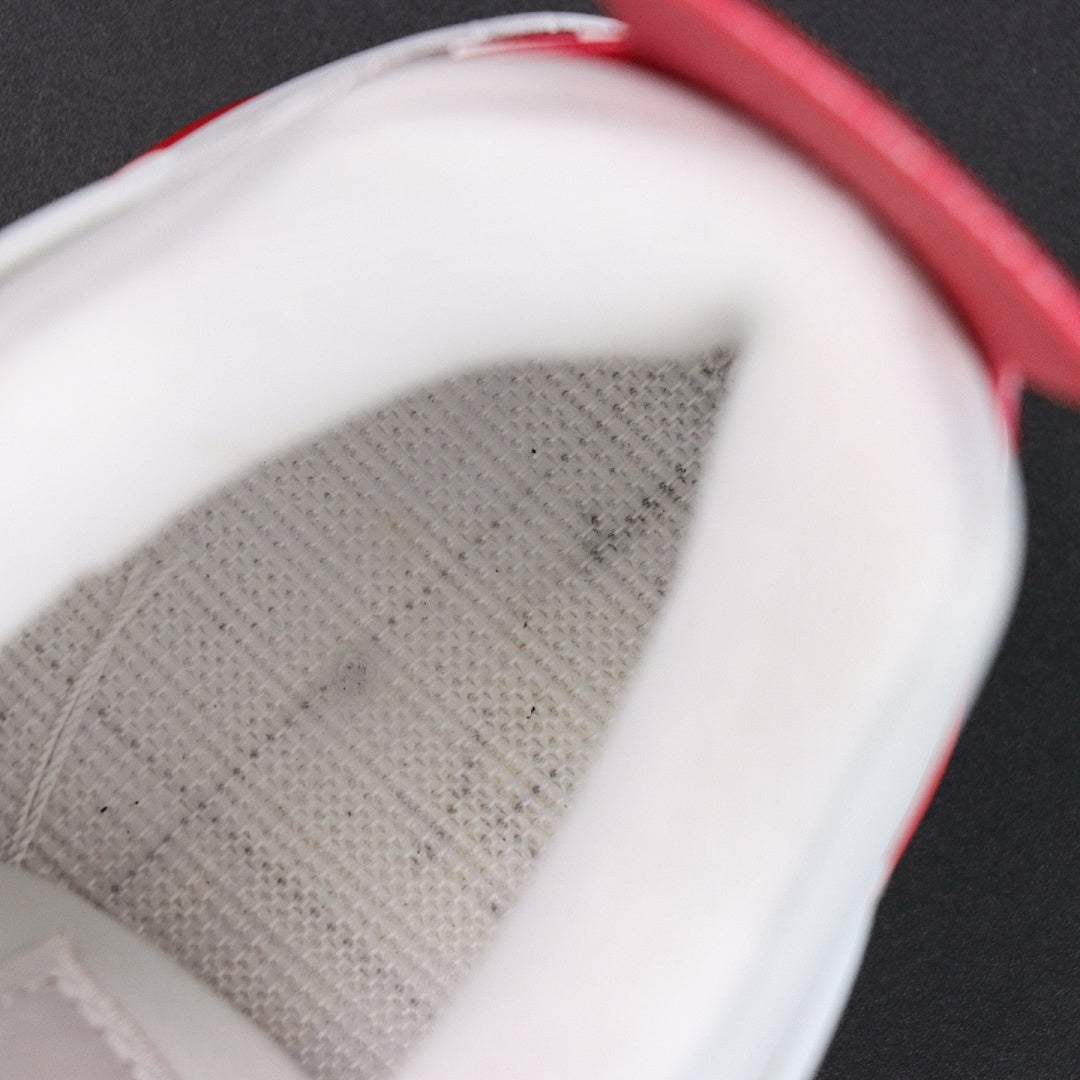 Air Jordan 4 Retro White Fire Red Light Grey Suede Gum