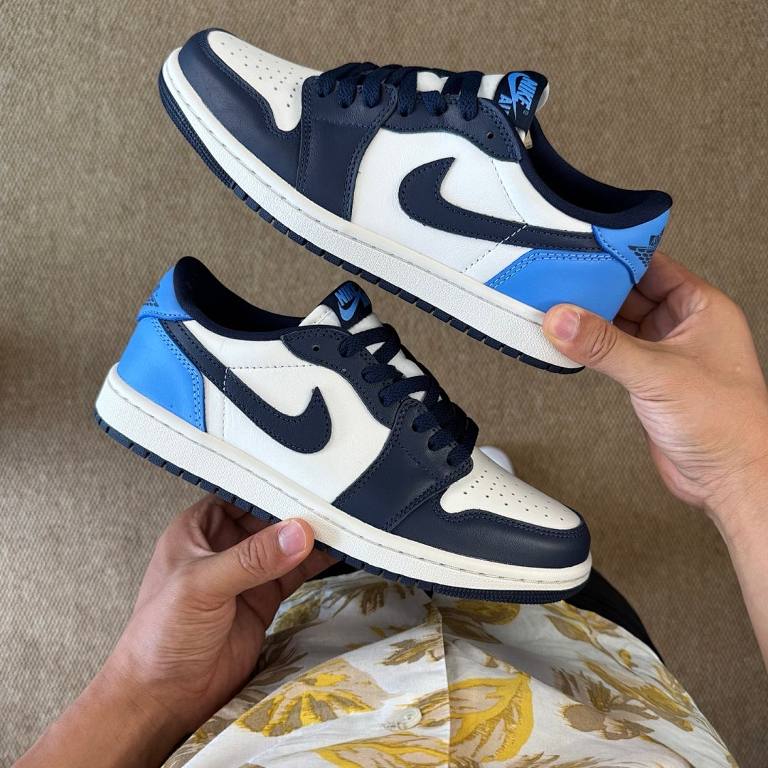 Air Jordan 1 Low Midnight Navy University Blue White 553558-142
