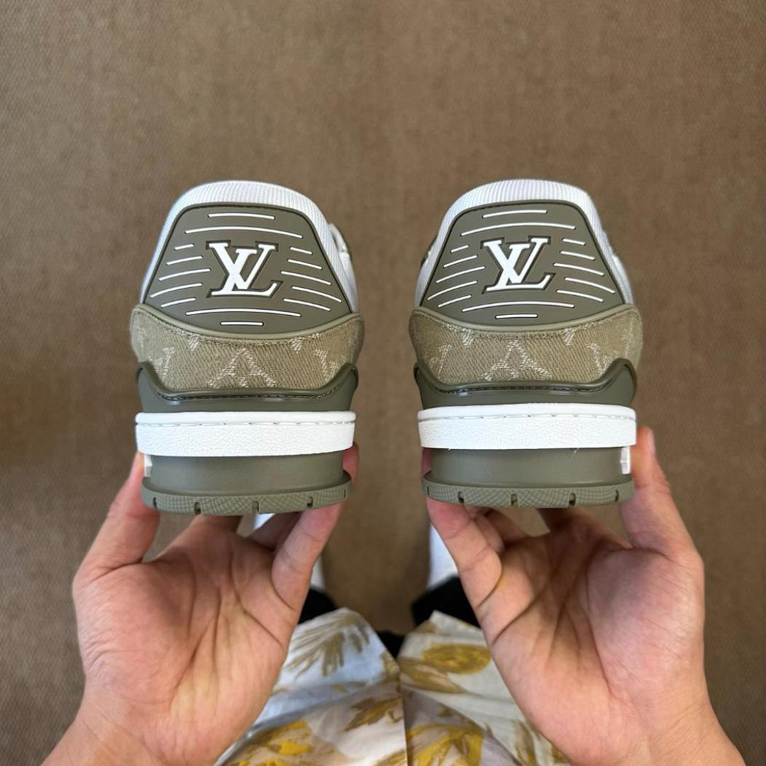 Louis Vuitton LV Trainer Sneaker Monogram Denim Kaki 1AAG6W