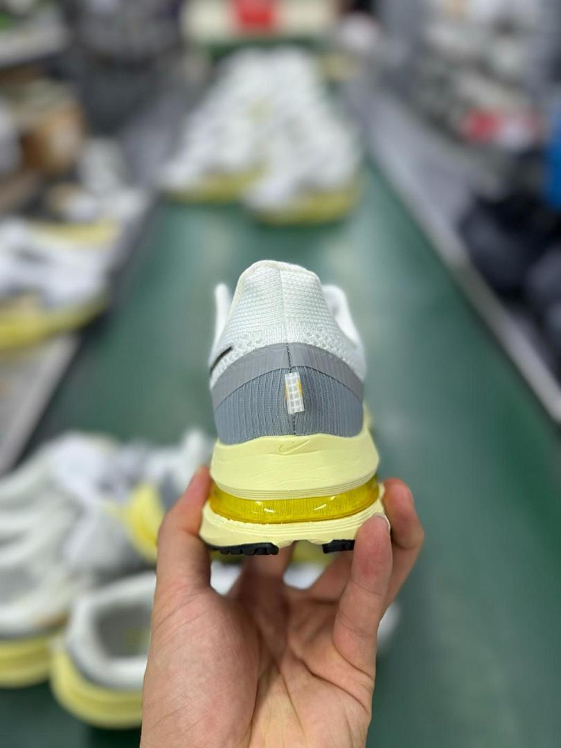 Nike Air Zoom Running Shoes White Grey Yellow