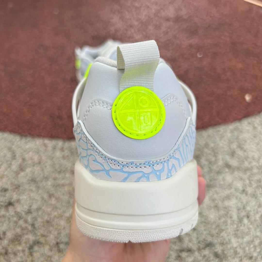 Air Jordan 4 Retro Grey Blue Elephant Print Volt