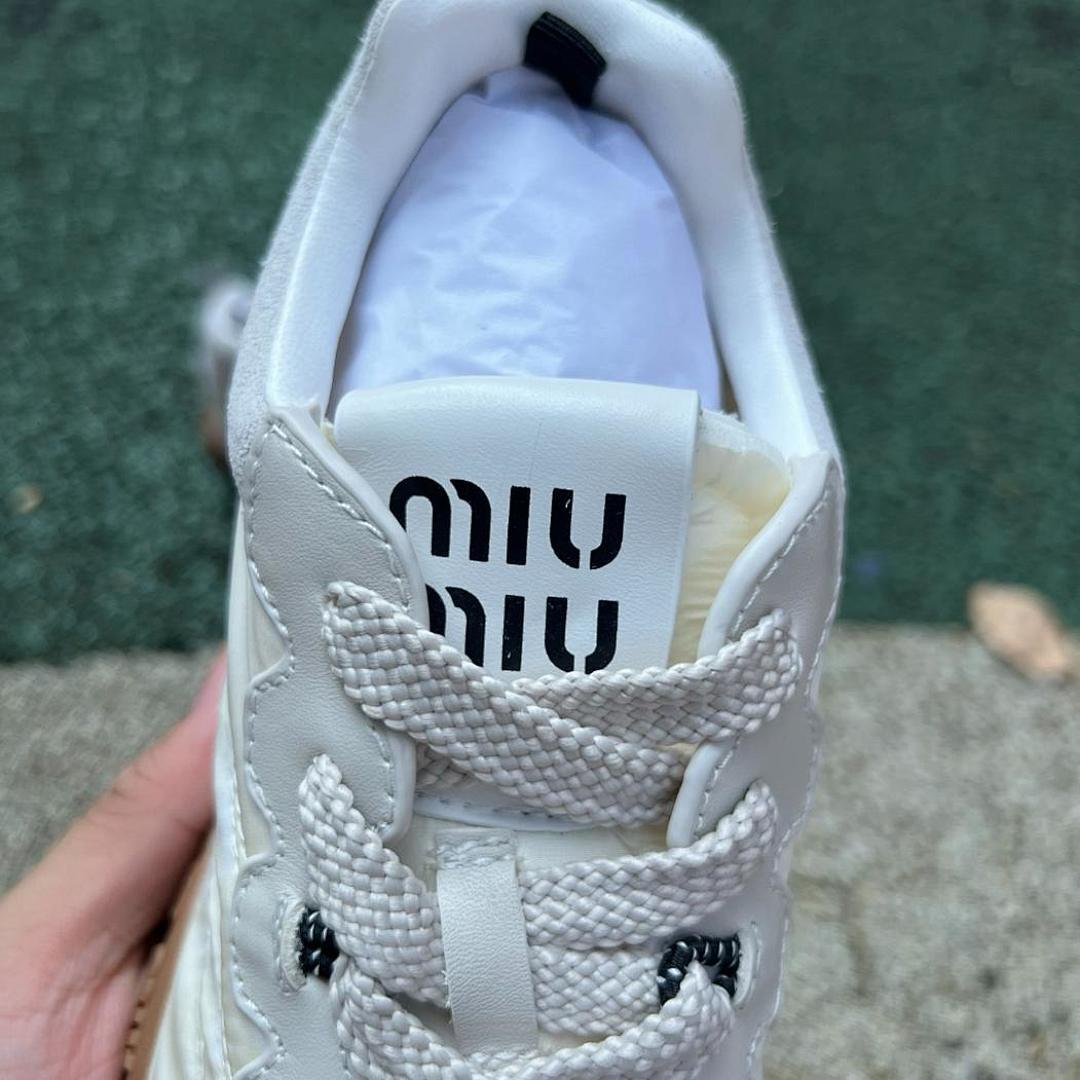 Miu Miu Nylon and Suede Chunky Sole Trainers