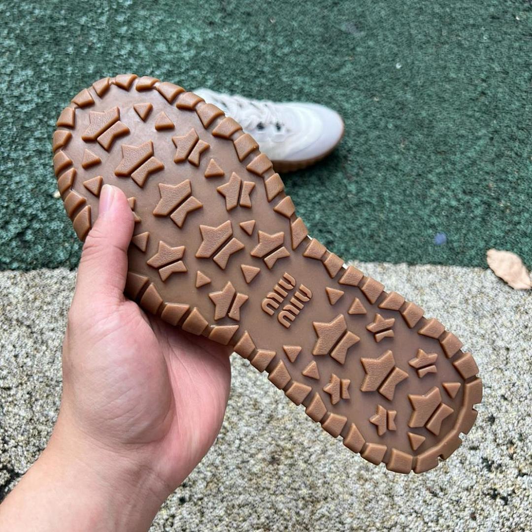 Miu Miu Nylon and Suede Chunky Sole Trainers
