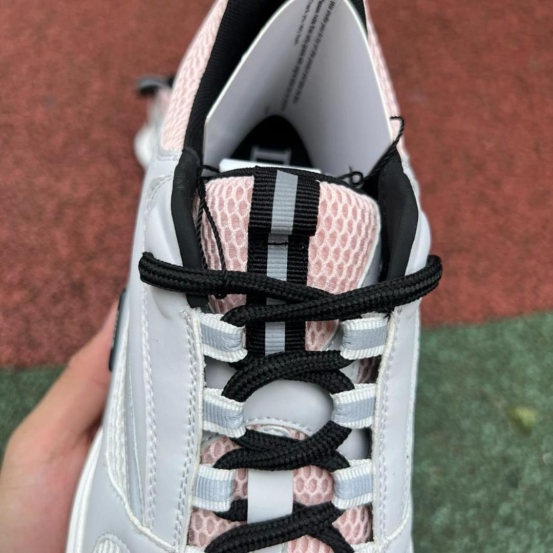 Dior B22 Sneaker White, Black and Pink Technical Mesh and Calfskin 3SN225YRP_H065
