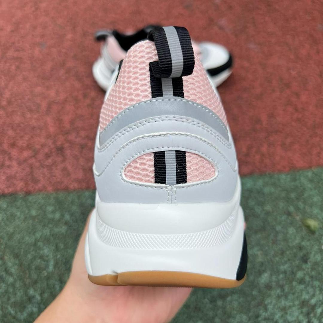 Dior B22 Sneaker White, Black and Pink Technical Mesh and Calfskin 3SN225YRP_H065