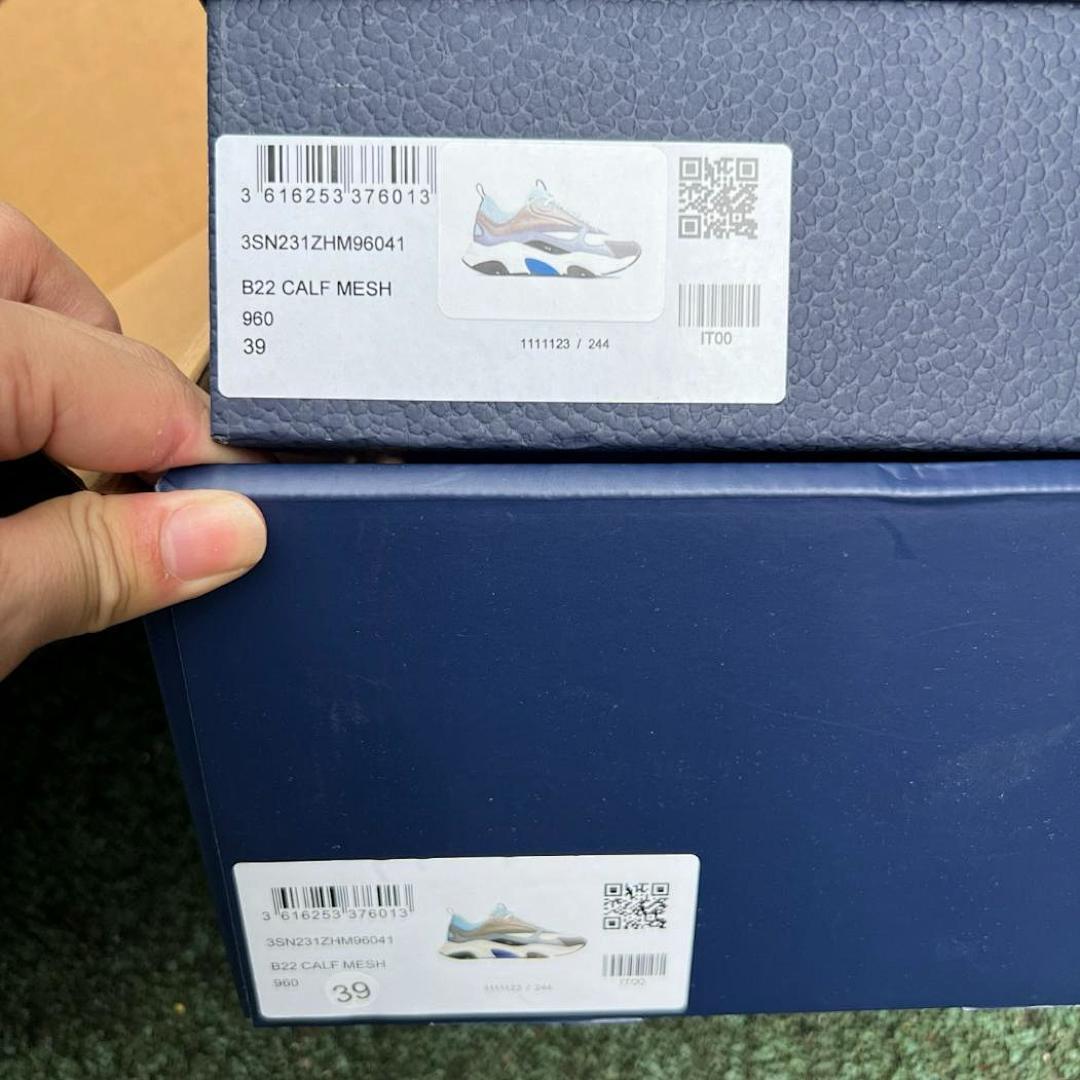 Dior B22 Sneaker White Grey Blue