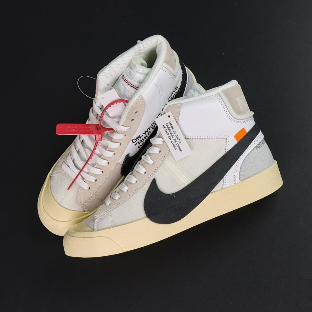 Off-White x Nike Blazer Mid "The Ten" White/Black-Muslin AA3832-100